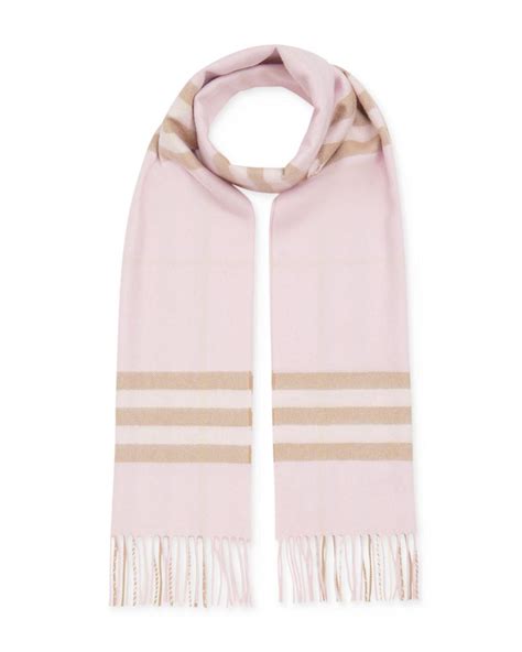 burberry 2 color scarf cashmere|Burberry alabaster pink check cashmere.